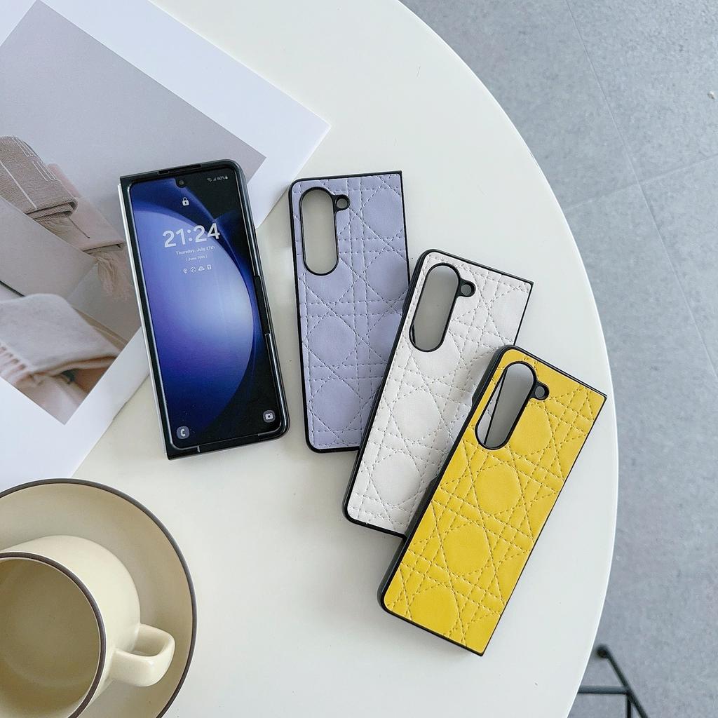 For Samsung Galaxy Z Fold6 5G Case Two-Piece Leather Coated PC Phone Cover Stitching Pattern