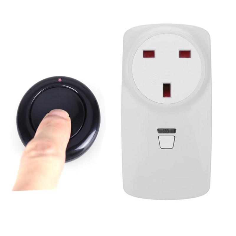UK Wireless Remote Control Socket with Round SOS Remote, AC85V-250V