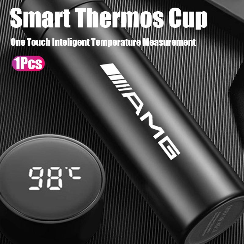 Car Stainless Steel Thermo Bottle 500ML Large Capacity Accessories Car Hub Cap For Mercedes Benz AMG W214 W205 W204 W206 W213 W2