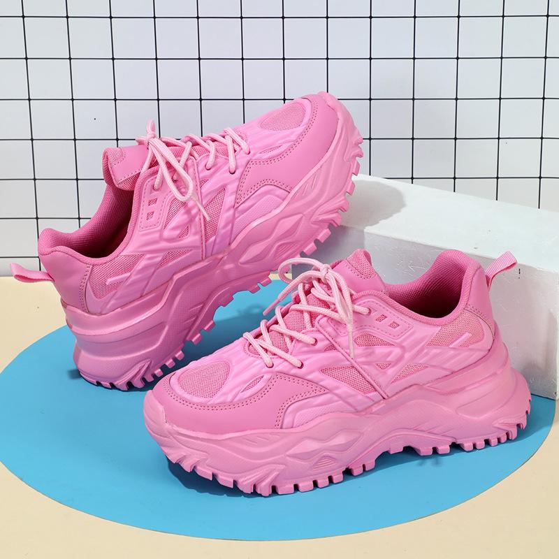 

Розмір 298 45 унісекс пара Масивні Масивні кросівки чоловічі жіночі дизайнерські розкішні повсякденні туфлі товста підошва дівчата тато спортивне взуття 41 рожевий