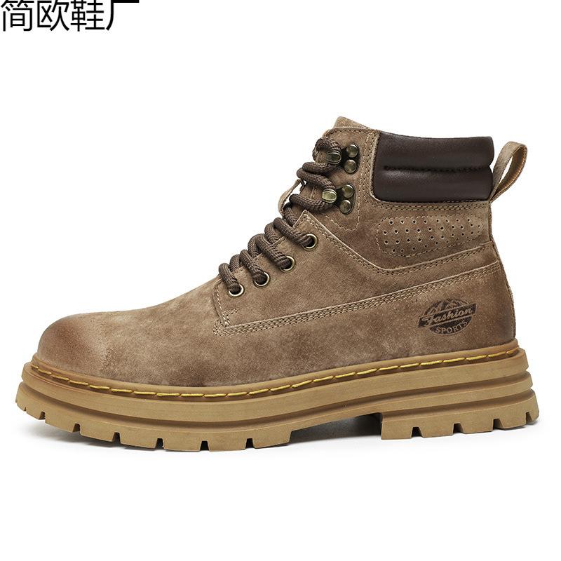 

Rhubarb Boots Leather 2 Summer High Top Boots Desert Tooling Boots Locomotive 45 хакі