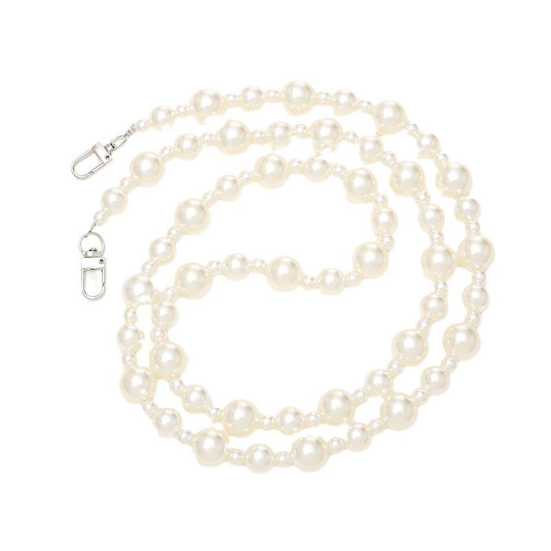 Handmade Pearl Crossbody Phone Case Lanyard with Beaded Charm