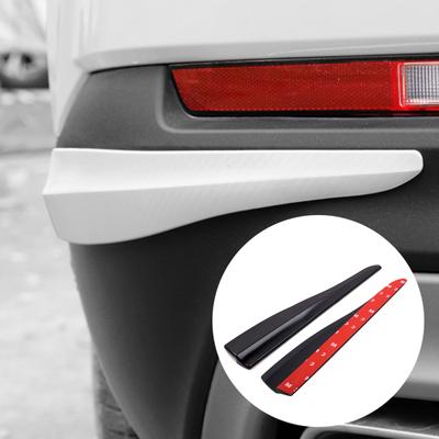 2 szt. Przedni tylny zderzak samochodowy listwa zabezpieczająca gumowa naklejka na zarysowania czarny biały węgiel uniwersalny klej Auto Lip