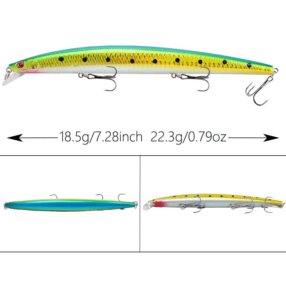 18.5cm Silver/Black Carp, Bass & Mandarin Fish Floating Minnow Popper Lure - 22.3g