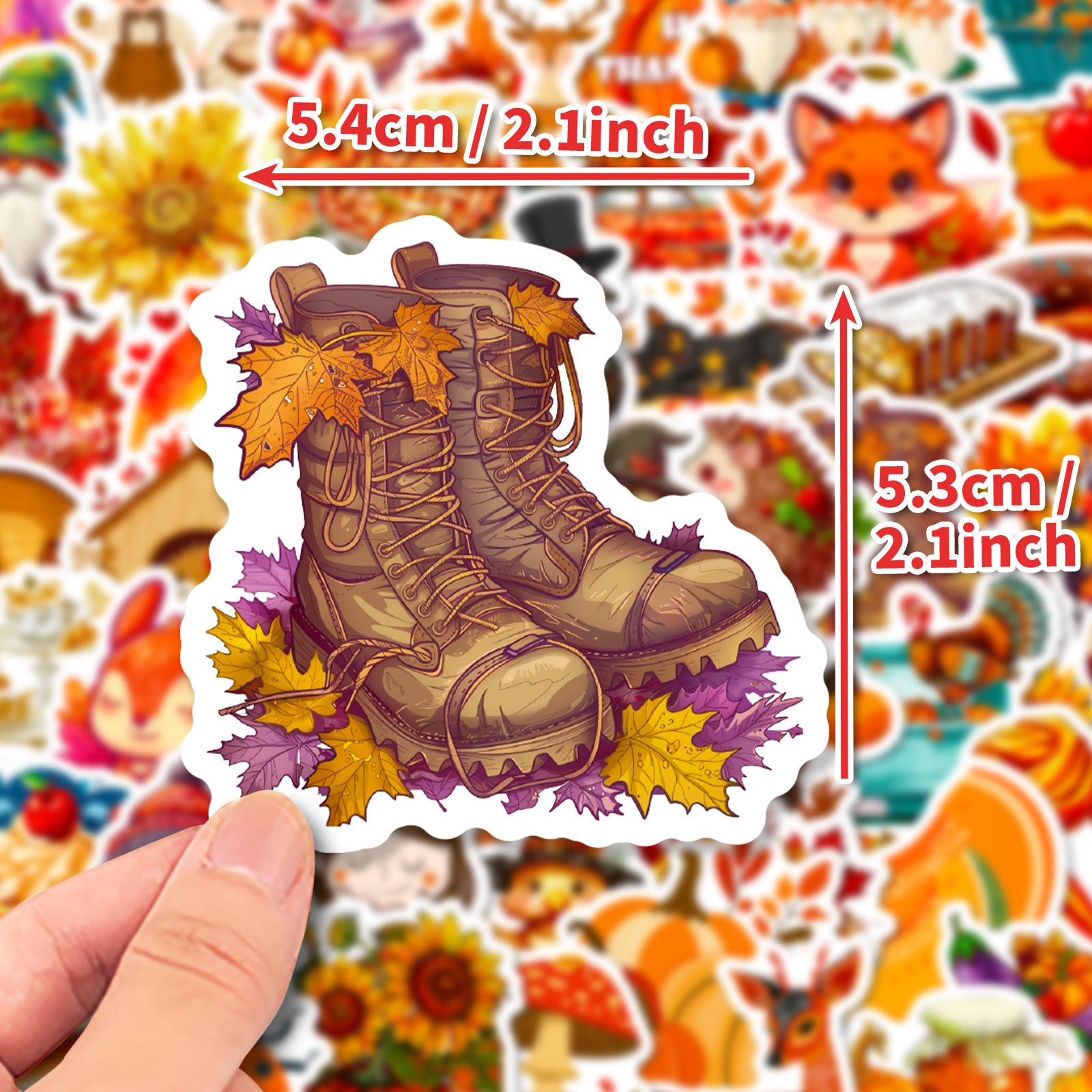 

50 Thanksgiving Graffiti Decals Turkey Apple Pie Autumn Harvest Festival Celebration Decorative Suitcase Decals