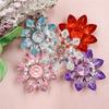 DIY Jewelry Accessories 31mm 5pcs Beaded Materials Jewelry Acrylic Crystal Loose Beads Transparent Lotus Flower  Accessories