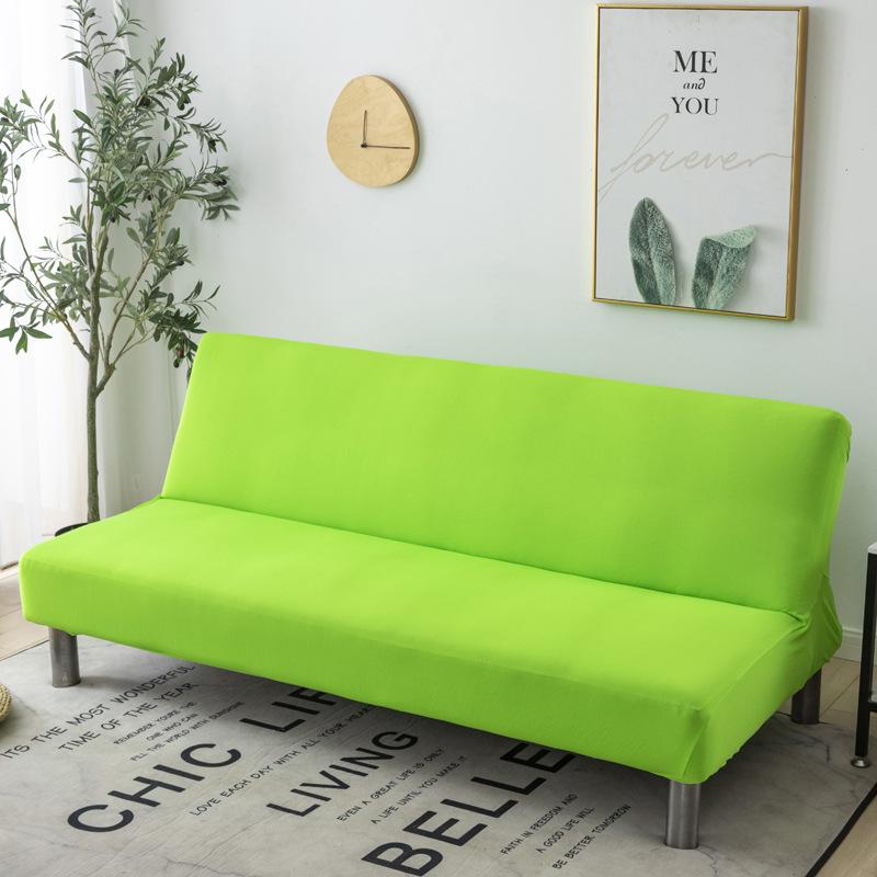 Solid Color Without Armrest Sofa Bed Cover Elastic Stretch Foldding Couch Covers Removable Washable Slipcover Living Home el