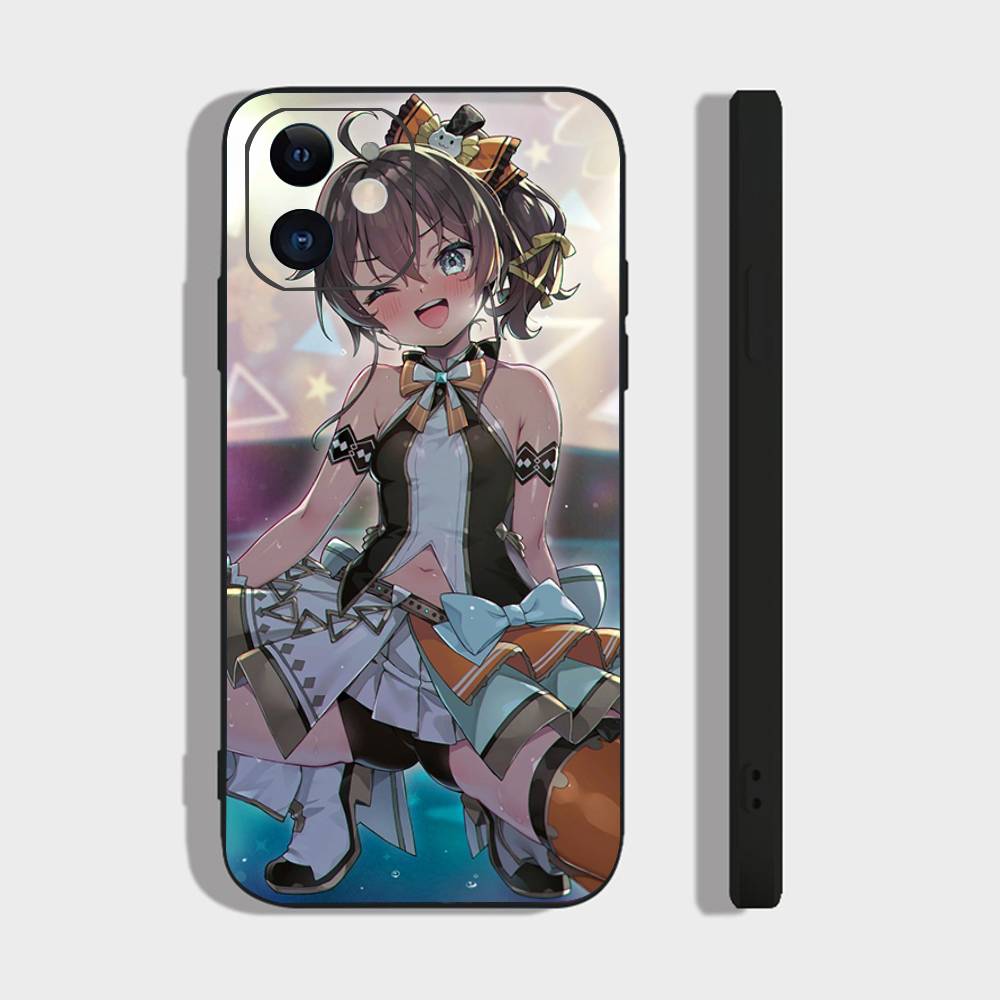 

Natsuiro Matsuri Anime H-hololive Phone Case For IPhone 17 Air 16 15 14 13 Pro Max 11 12 Black Silicone Cover IPHONE 17
