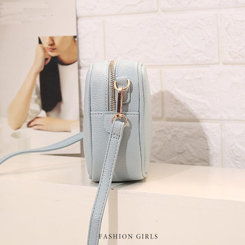 Female Luxury Blue Crossbody Shoulder Bag Lady Elegant Pu Leather Hot Trending Small Capacity Square Handbag