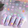 2025 New Summer Nail Sticker, Cute Macaron Design with Cherry Strawberry Patterns Ins Style Nail Art Decals