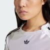 Adidas Originals Adicolor Teamgeist Fashion Simple Beautiful Trendy Solid Color Striped Short Sleeve Raglan T-Shirt Women Tops White JD0269