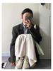 Women's High-End Grey Suit Jacket - Autumn 2025, Korean Style, Loose Casual Fit for Early Autumn