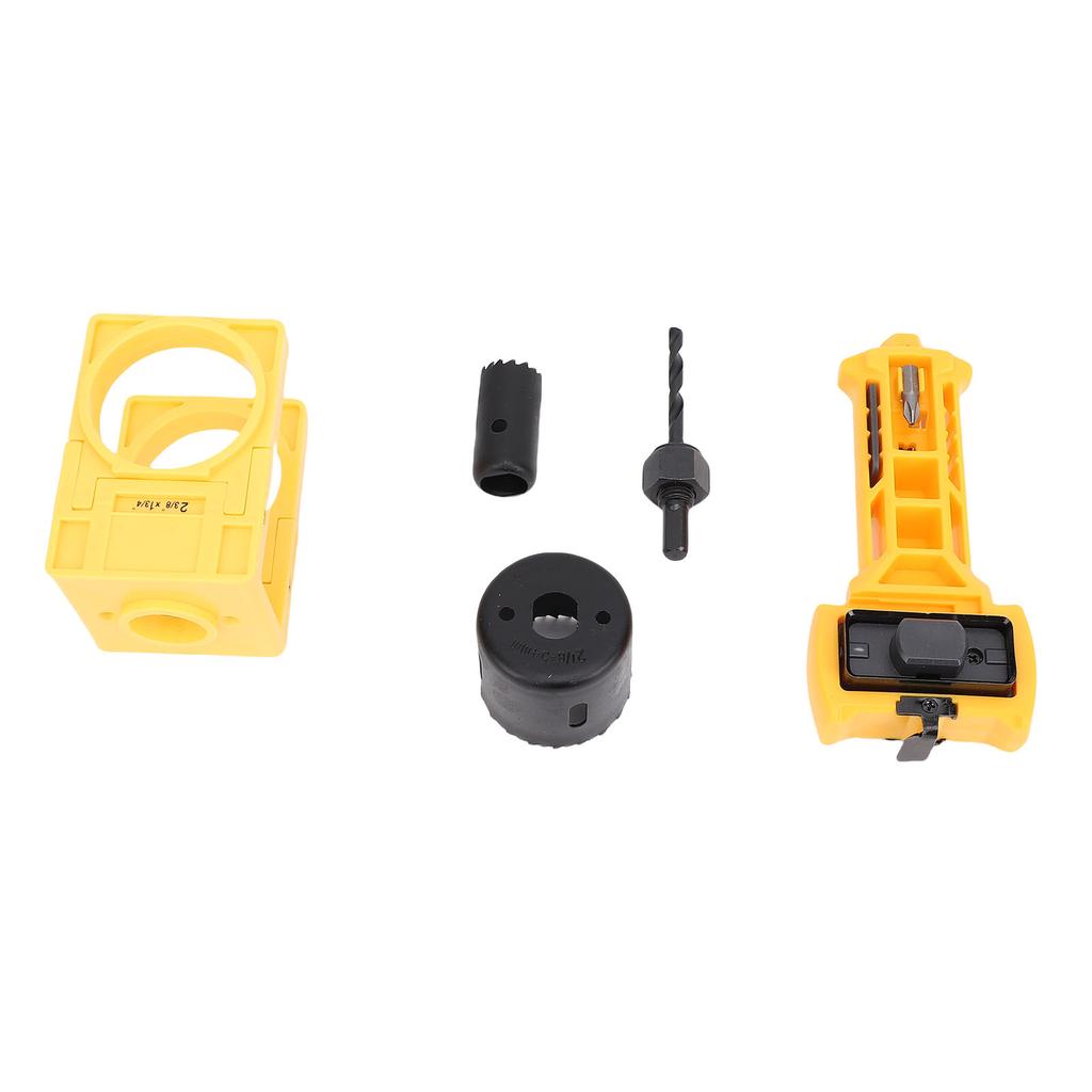 Door Latch Door Lock Installation Kit Hole Saw Mortiser Tool Yellow for 1 3 8in 1 3 4in Thick Doors