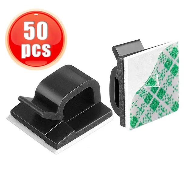 50PCS Cable Clips For Car Dash Camera Dashboard Cable Clip Organizer Cars Phone Charger Cord Holder Manager USB Line Fastener