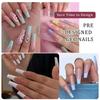 288Pcs Colorful French Tips Fake Nails DIY Manicure Extension Long Coffin Press On Nails Reusable Full Cover False Nails Art