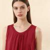 Summer Women's Modal Ruched Round Neck Sleeveless Sleep Dress Loose Casual Plus Size Simple Tank Dress Nightgown Loungewear
