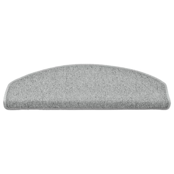 VidaXL Stair Carpet 15 Pieces 65 X 24 X 4 Cm Light Grey Semi-circular Large 322371