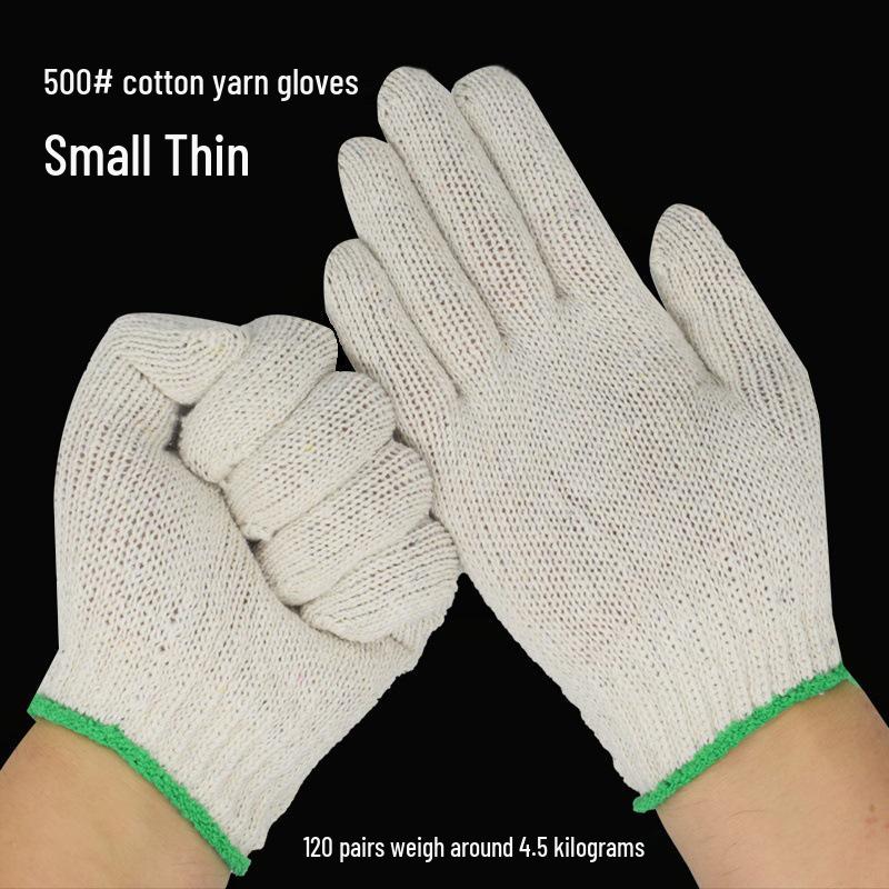Cotton Yarn Labor Protection Gloves: 700g, 800g, 900g Work-Resistant Construction Site Wear