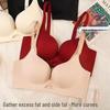 Original Red Seamless Uplift Anti-Sag Bra with Side Support, No Underwire