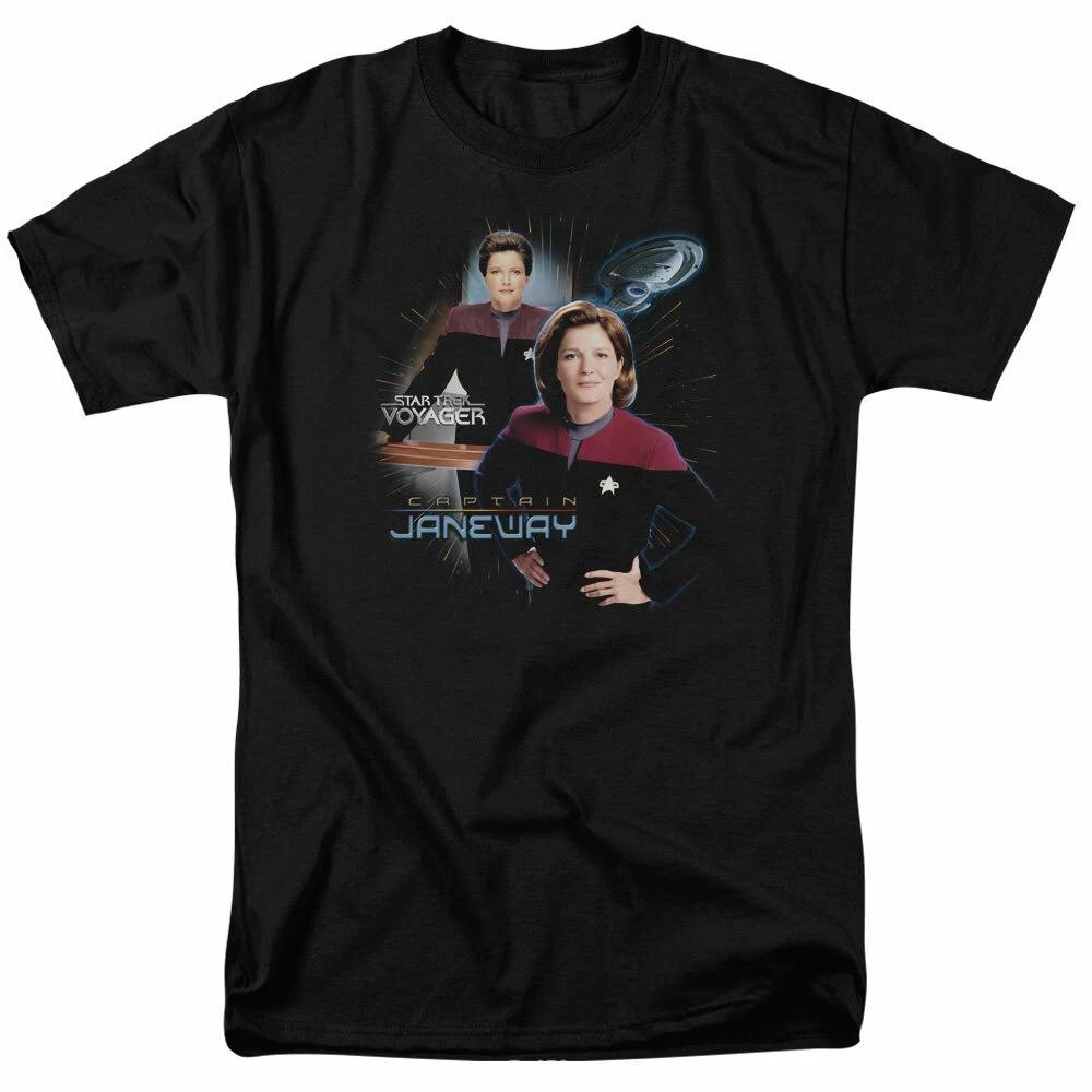 Star Trek Voyager Captain Janeway Men s Licensed T-Shirt S-5XL USS Voyager Tee S