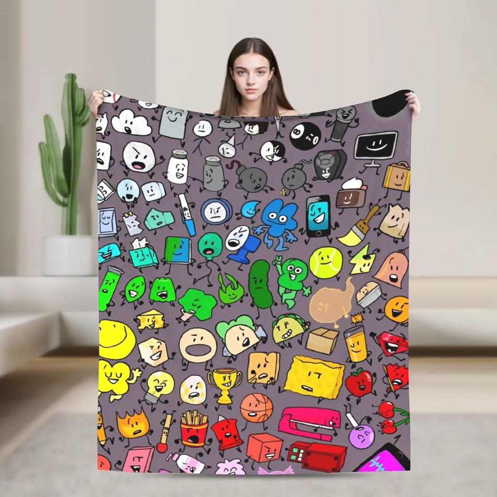 Inanimate Insanity All Characters Flannel Blanket Soft Throw Blanket for Home Decor Travel Print Bedspread Sofa Bed Cover