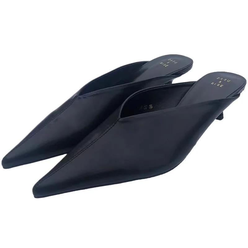 Fashion Ladies Shoes 2025 High Quality Closed Toe Women's Slippers Fashion Plus Size Dress Slippers Women New Best Seller Heels Women