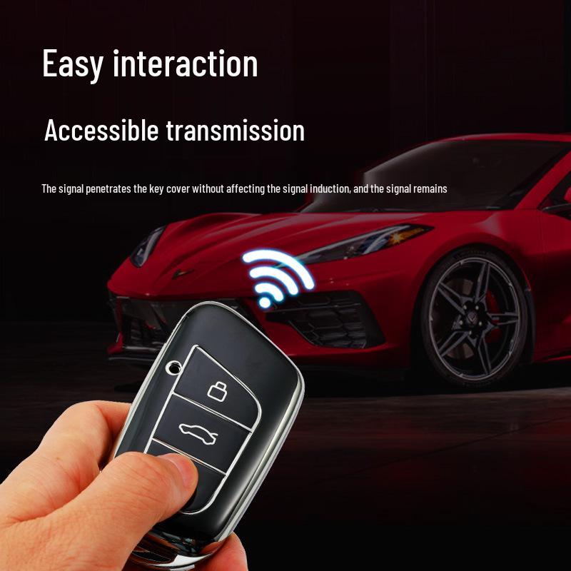 TPU Silver Edge Key Cover for 2022 Chery Little Ant New Energy Tiggo E/EQ1