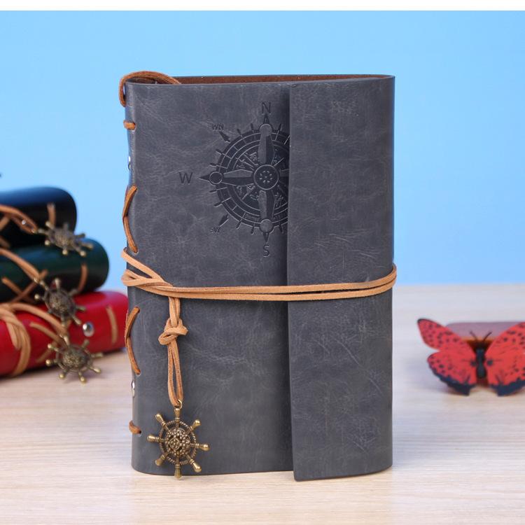 For Little Pirate Business Notebook Custom Vintage Leather DIY A6 A7 with Strap Book Model Thermal Binding 100gsm