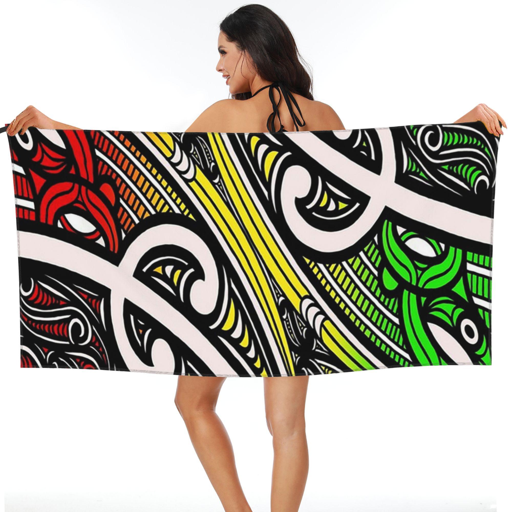 Jmg Household Supplies Tnt - Rasta Design Beach Towel Soft Microfiber Quick Dry Absorbent Quick Towels For Swimming