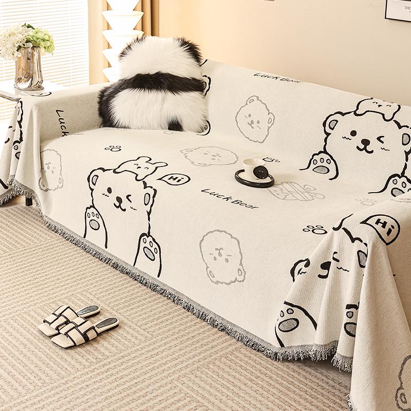 

1 шт. Чехол для дивана, универсальный чехол для дивана на все времена года, нескользящий чехол для дивана, защитный чехол для подушки дивана, подходит для F 180x130cm черный белый