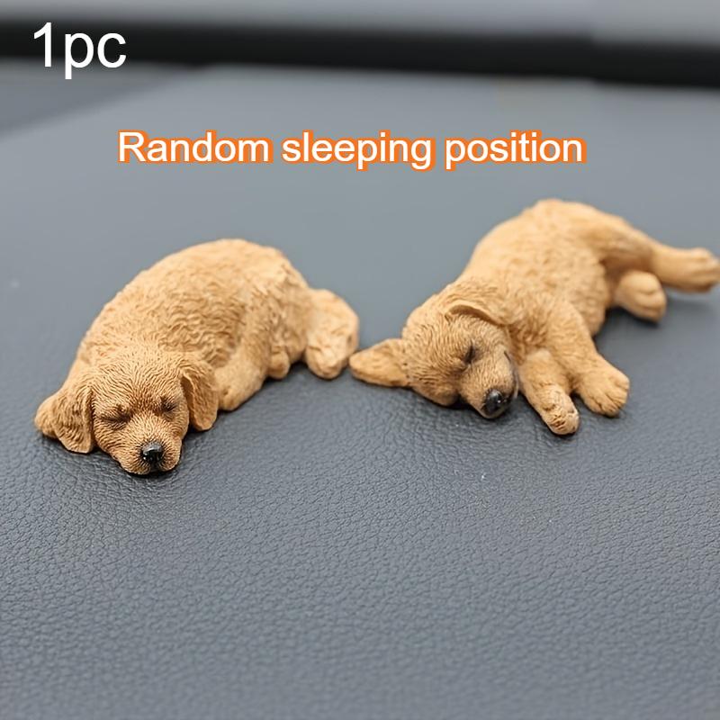 1 pezzo Golden Retriever Cane Resina Auto Ornamenti Cucciolo Cane Carino Giocattolo Figura Statua per Cruscotto Auto Tavolino Decorazione Accessori