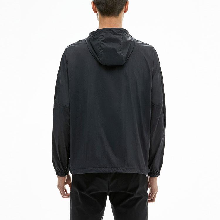 Anta National Flag Series Embroidered Sports Zip Hoodie Jacket Unisex Outerwear Black 152130619-2