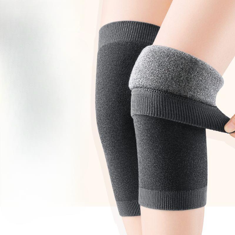 Thickened Fleece-Lined Knee Warmers Unisex Self-Heating Essential for Elderly Knee Warmth