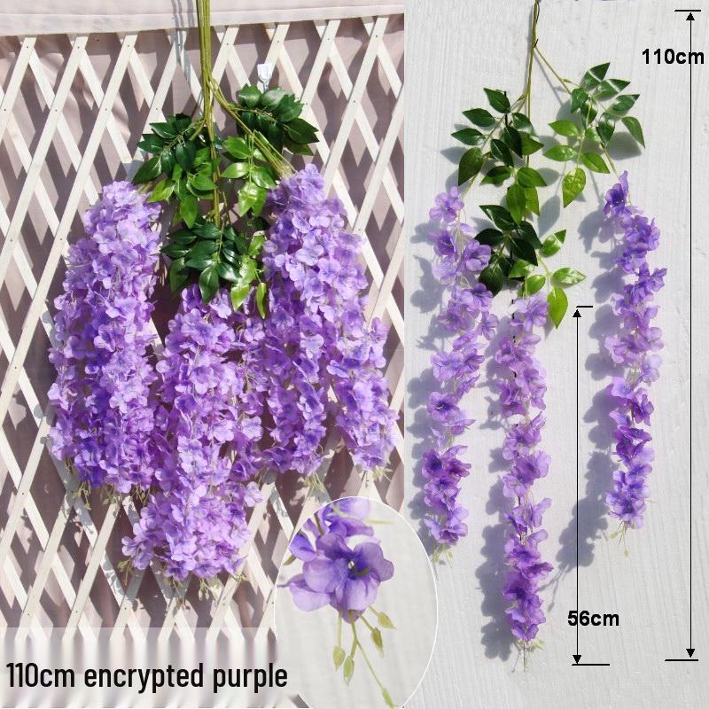 Silk Wisteria Flower Vine for Wedding Decor and Ceiling Hanging