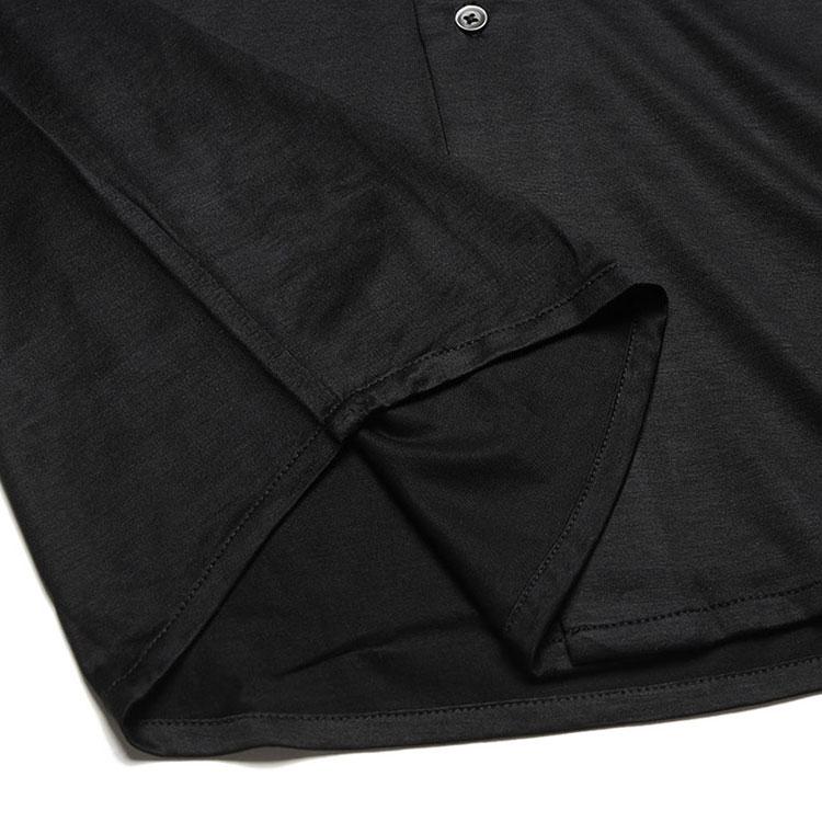 Emporio Armani Solid Color Single-Breasted Long Sleeve Shirt Men shirts Black 8N1CG11JUVZ0999