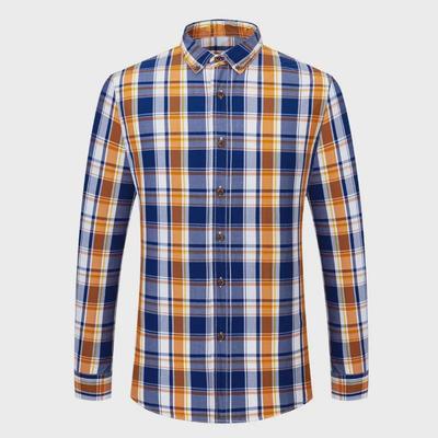 2024 Men's Slim Fit Plaid Long-Sleeve Professional Work Shirt