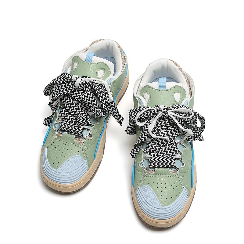 Casual Shoes Thick Shoestring Flat Comfortable Shoes Men 'S Spring Fashion Tennis Sneakers P25d50