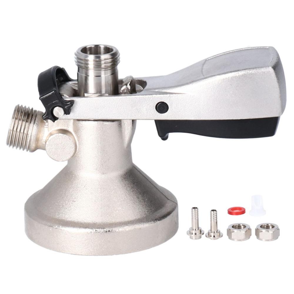 7 piece G5/8 G Type Beer Keg Coupler Stainless Steel Safety Pressure Relief Valve Draft Beer Dispenser Homebrew Keg Tap