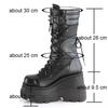 Women High Boots Cosplay Mid-Calf Boots High Platform Wedges Boots  Summer Autumn New Designer Gothic Shoes For Women Botas
