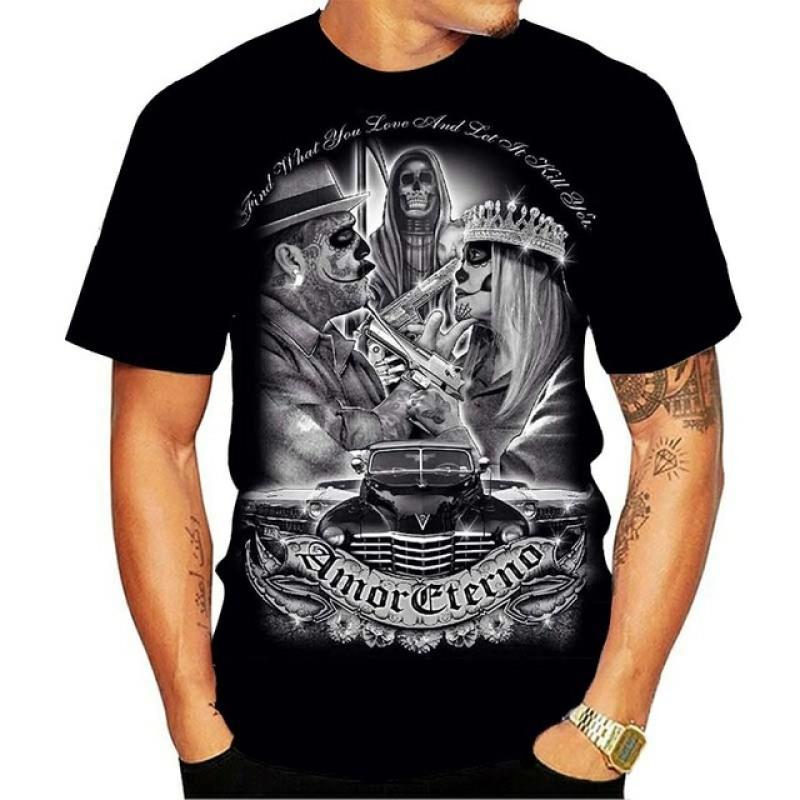 Y2k t-skjorte for menn, kortermet indisk grafisk 3D-utskrift Topp Oversize Streetwear mote-t-skjorte Harajuku Hip Hop Vintage herreklær