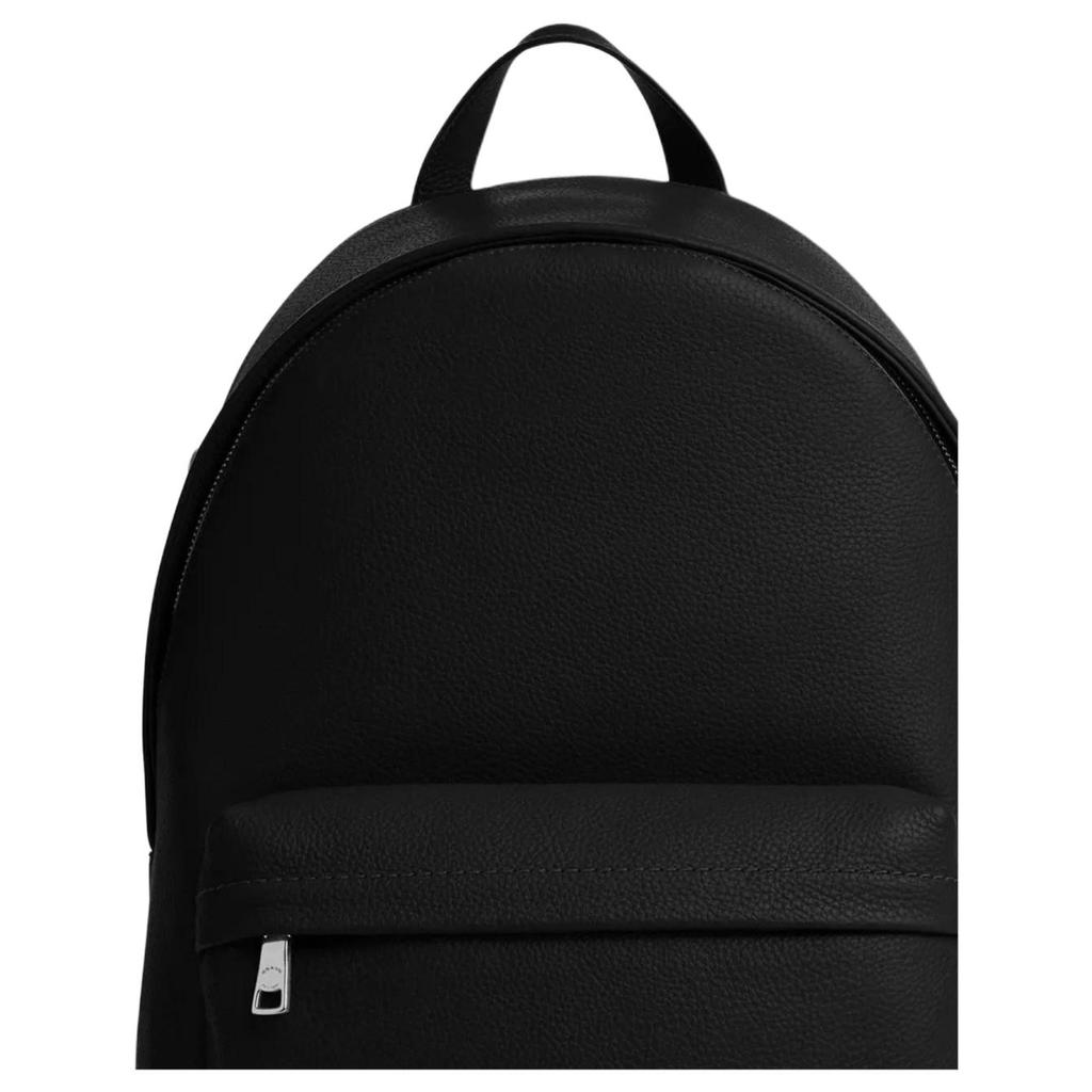 Coach Taylor 30 Zipper Closure Refined Pebble Leather Backpack Large Unisex Backpacks Silver Black CDX93-SVBK
