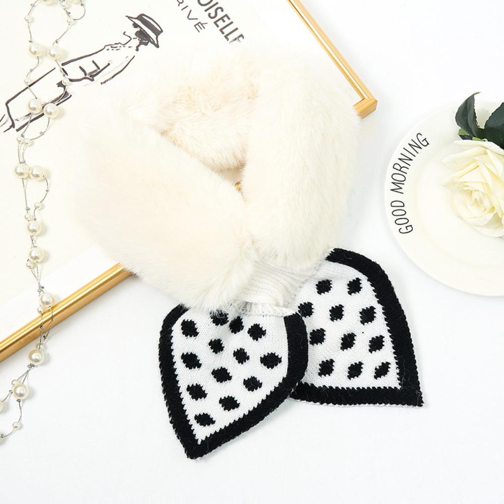 1Pc Scarf Female Winter Korean Version Female Plush Sweet Thickened Warm Autumn And Winter Student Scarf Versatile