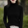 Pure Cotton Half Turtleneck Pit Sweater for Women In Autumn and Winter New Base Shirt Long-sleeved Sweater
