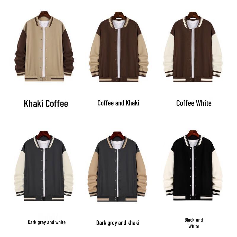 

ROMON Unisex Baseball Collar Jacket LMHD9906 L