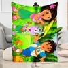 Dora Explorer Blanket Soft & Cozy Suitable for Picnics Couch Office Chair All-Season Use Digital Print Best Holiday Gift for Friends Family