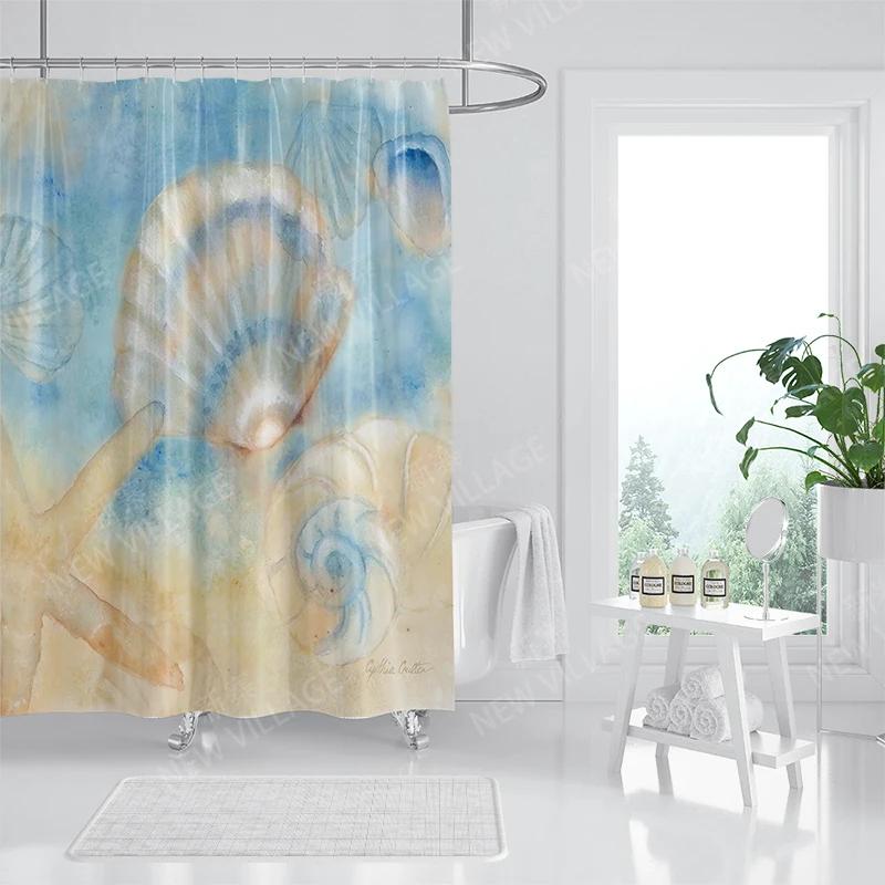Domácí voděodolná látka Koupelnové závěsové doplňky 90x200 Sprchový závěs 240 * 200 Sprchový závěs ve stylu Atlantis