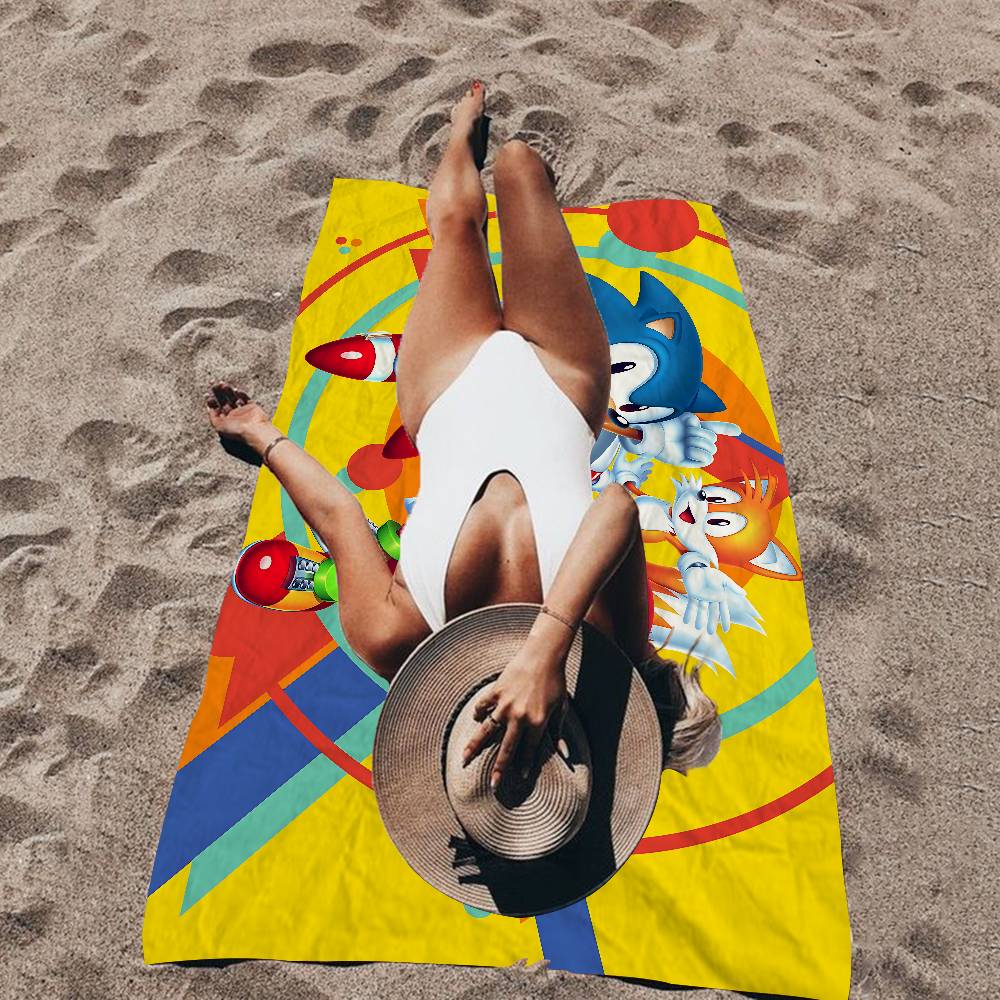 Anime S-SonicS H-HedgehogES Big Microfiber Beach Towels Quick Dry Towel Sand Beach Towels Pool Towel For Travel Swim Pool Yoga
