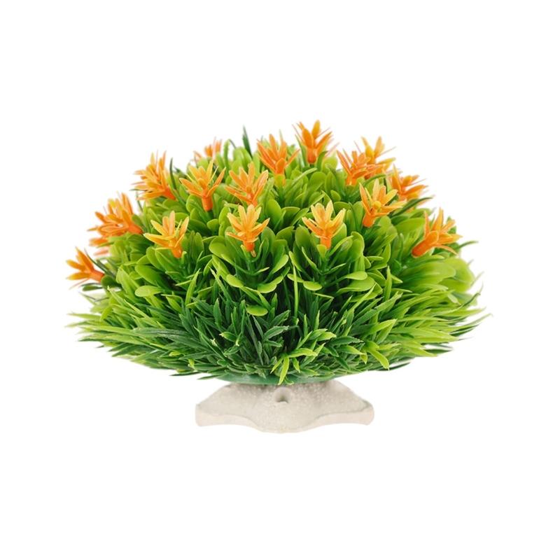Realistic Aquariums Decoration Seaweed Artificial Flower Balls Grass Plant for Fishtanks Home Use and Office Decors
