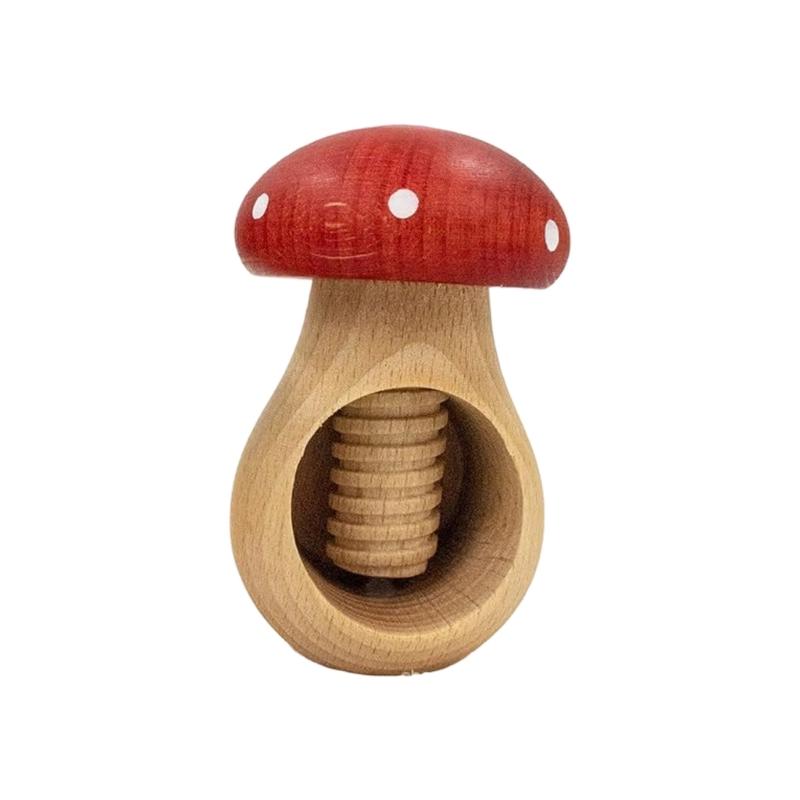 Multifunctional Wooden Walnuts Cracker Mushroom Designs Nut Sheller For Family Kitchen Use Home Essential