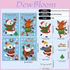 Christmas Window Cling Decals With Santa Snowman Reindeer Snowflake Pvc For Holiday Decor